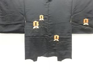 遠州椿模様刺繍一ツ紋絵羽織